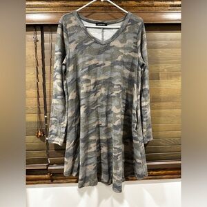 Fleece long sleeve dress